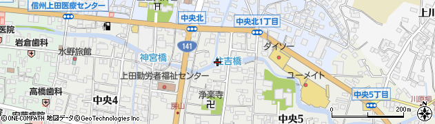 住吉橋周辺の地図