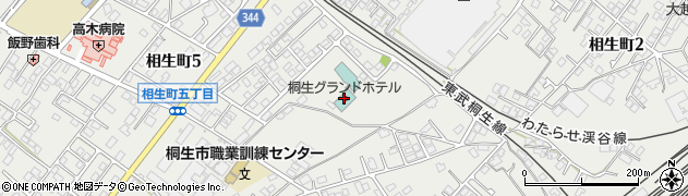 桐生グランドホテル周辺の地図