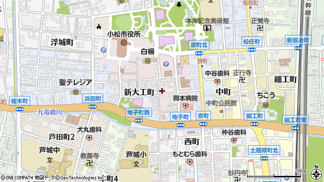 〒923-0905 石川県小松市地子町の地図
