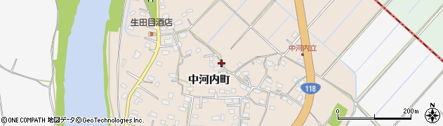 茨城県水戸市中河内町周辺の地図