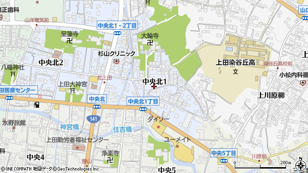 〒386-0011 長野県上田市中央北の地図