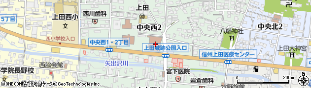 上田郵便局周辺の地図