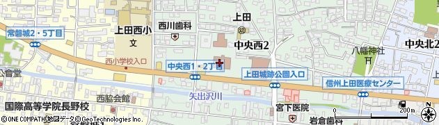 裁判所長野地方裁判所　上田支部刑事係周辺の地図