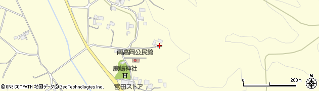栃木県真岡市南高岡周辺の地図