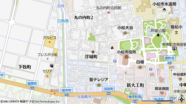 〒923-0908 石川県小松市浮城町の地図