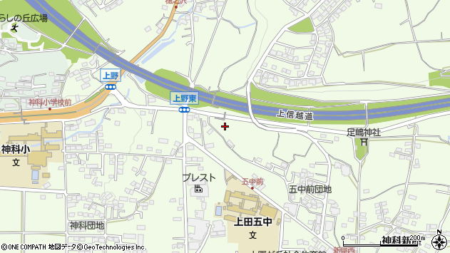 〒386-0003 長野県上田市上野の地図