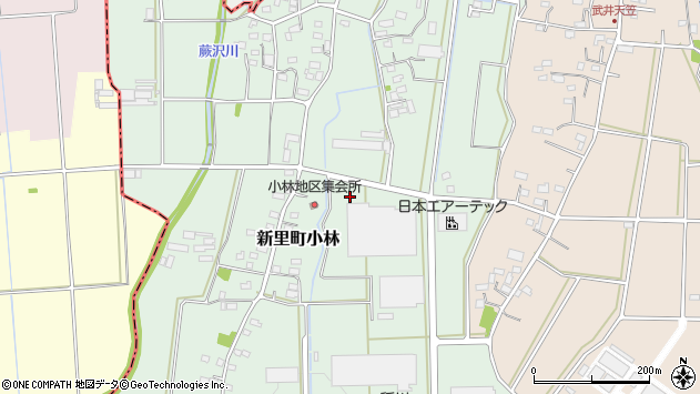 〒376-0124 群馬県桐生市新里町小林の地図