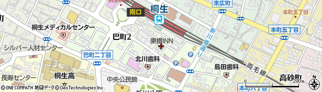 東横ＩＮＮ桐生駅南口周辺の地図