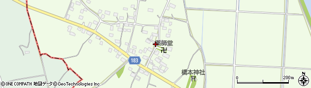 栃木県下野市橋本周辺の地図