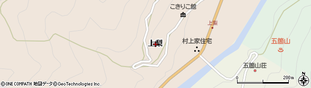 富山県南砺市上梨周辺の地図