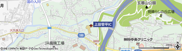 上田市　神科第一保育園周辺の地図