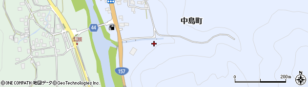 石川県白山市中島町周辺の地図