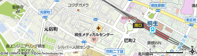 美喜仁館桐生店周辺の地図