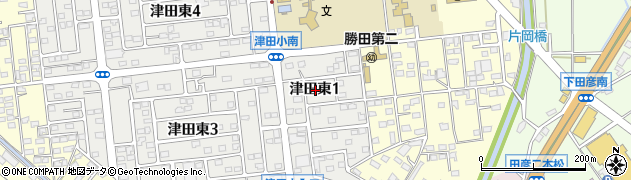 茨城県ひたちなか市津田東1丁目周辺の地図