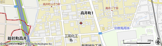 群馬県前橋市高井町周辺の地図