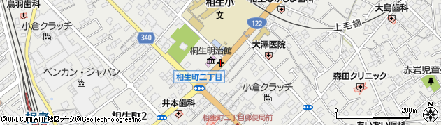桐生明治館前周辺の地図