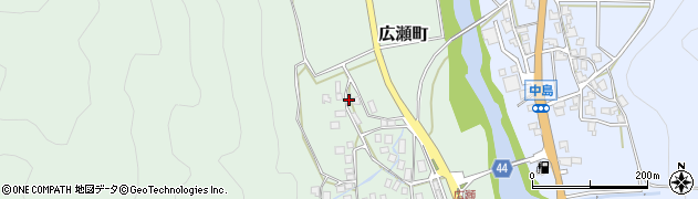 石川県白山市広瀬町ニ164周辺の地図