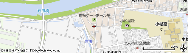 石川県小松市丸内町（鹿小屋）周辺の地図