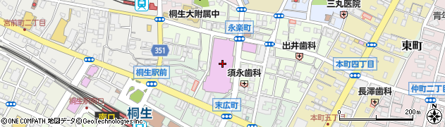 １００円ショップセリアMEGAドン･キホーテ桐生店周辺の地図