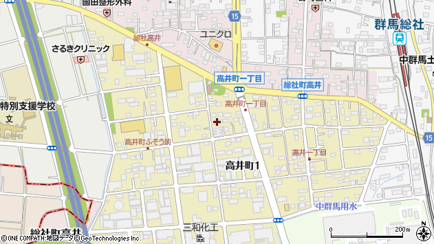 〒371-0857 群馬県前橋市高井町の地図