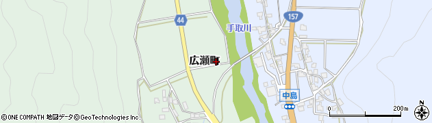 石川県白山市広瀬町周辺の地図