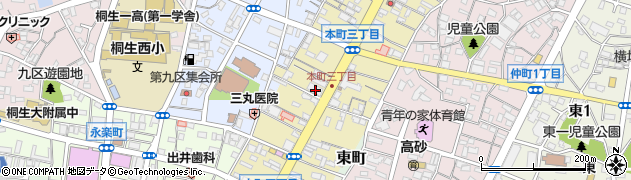 東和銀行桐生支店 ＡＴＭ周辺の地図