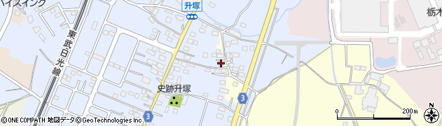 栃木県栃木市都賀町升塚44周辺の地図
