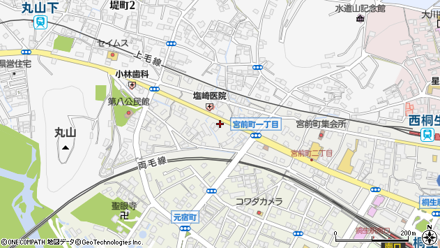 〒376-0046 群馬県桐生市宮前町の地図