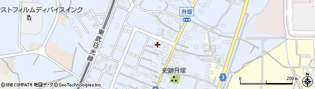 栃木県栃木市都賀町升塚117周辺の地図