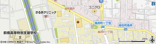 トワーズ　前橋高井店周辺の地図