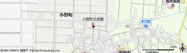 石川県小松市小野町（丙）周辺の地図