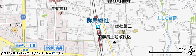 群馬総社駅周辺の地図