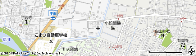 石川県小松市平面町（乙）周辺の地図
