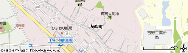 栃木県栃木市大森町周辺の地図