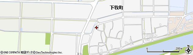 石川県小松市下牧町丁周辺の地図