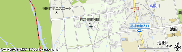 長野県池田町（北安曇郡）豊町周辺の地図