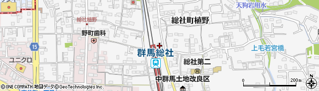 群馬総社駅前自転車等駐車場周辺の地図