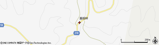 藤坂峠周辺の地図