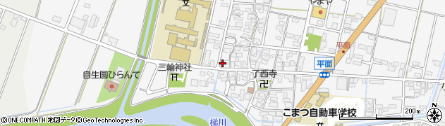 石川県小松市平面町ヨ165周辺の地図