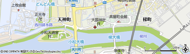 石川県小松市梯町（リ）周辺の地図