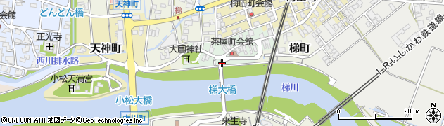 石川県小松市茶屋町（リ）周辺の地図