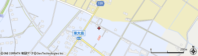 栃木県真岡市東大島590周辺の地図