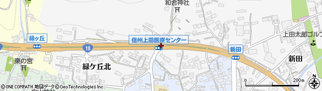 長野病院入口周辺の地図