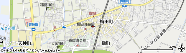 石川県小松市梅田町周辺の地図