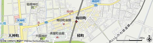 石川県小松市梅田町167周辺の地図