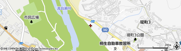 ローソン桐生堤町三丁目店周辺の地図