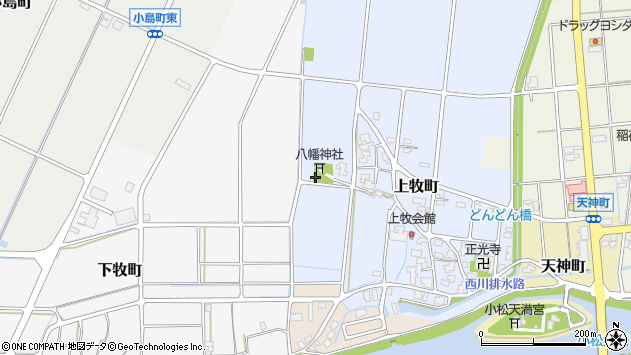 〒923-0027 石川県小松市上牧町の地図