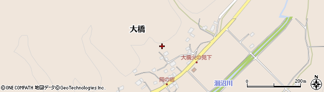 茨城県笠間市大橋周辺の地図
