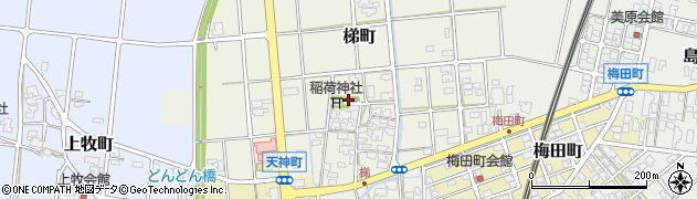 石川県小松市梯町周辺の地図