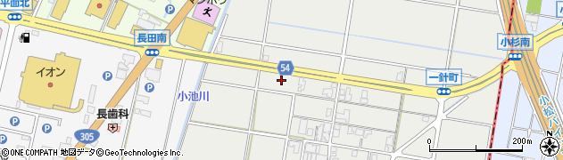 石川県小松市一針町ホ周辺の地図